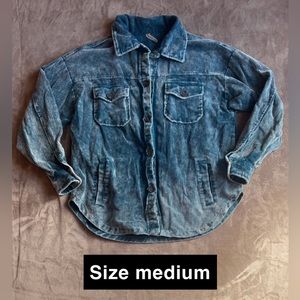 Womens corduroy shacket